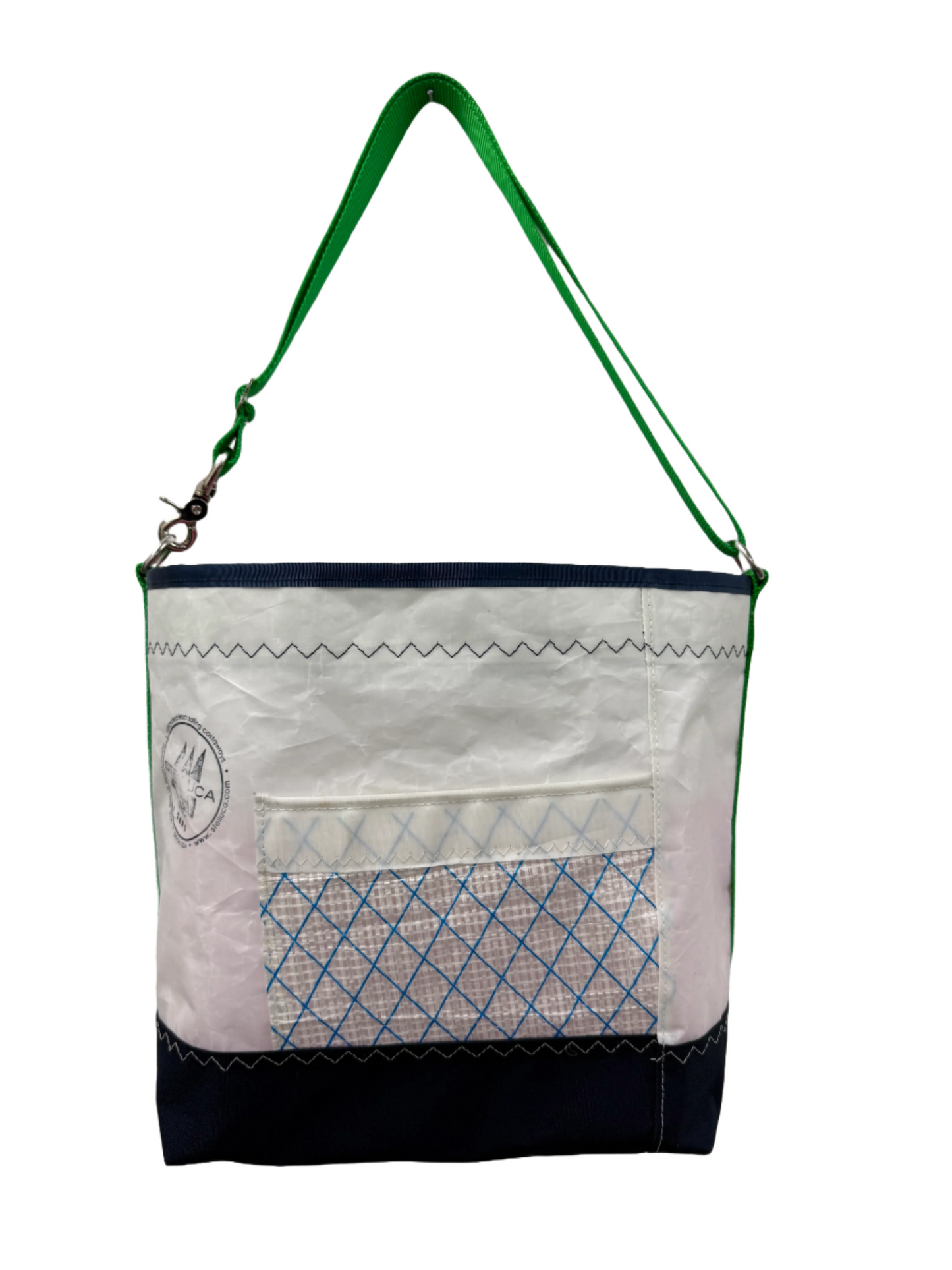 Blue & Bright Green Crossbody Large