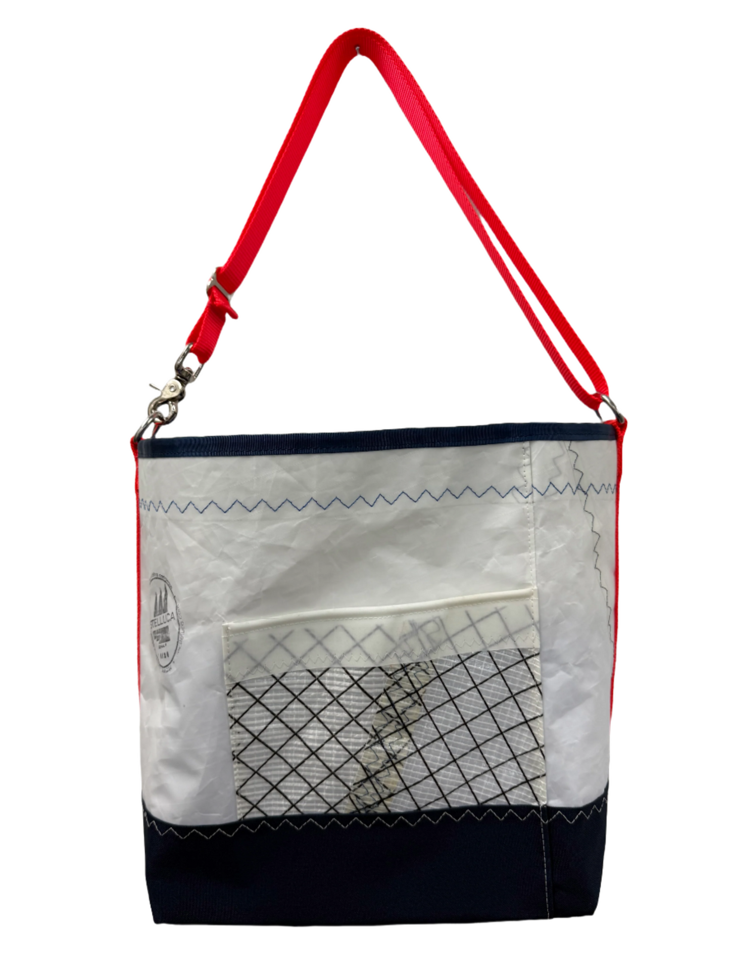 Blue & Bright Orange Crossbody Large