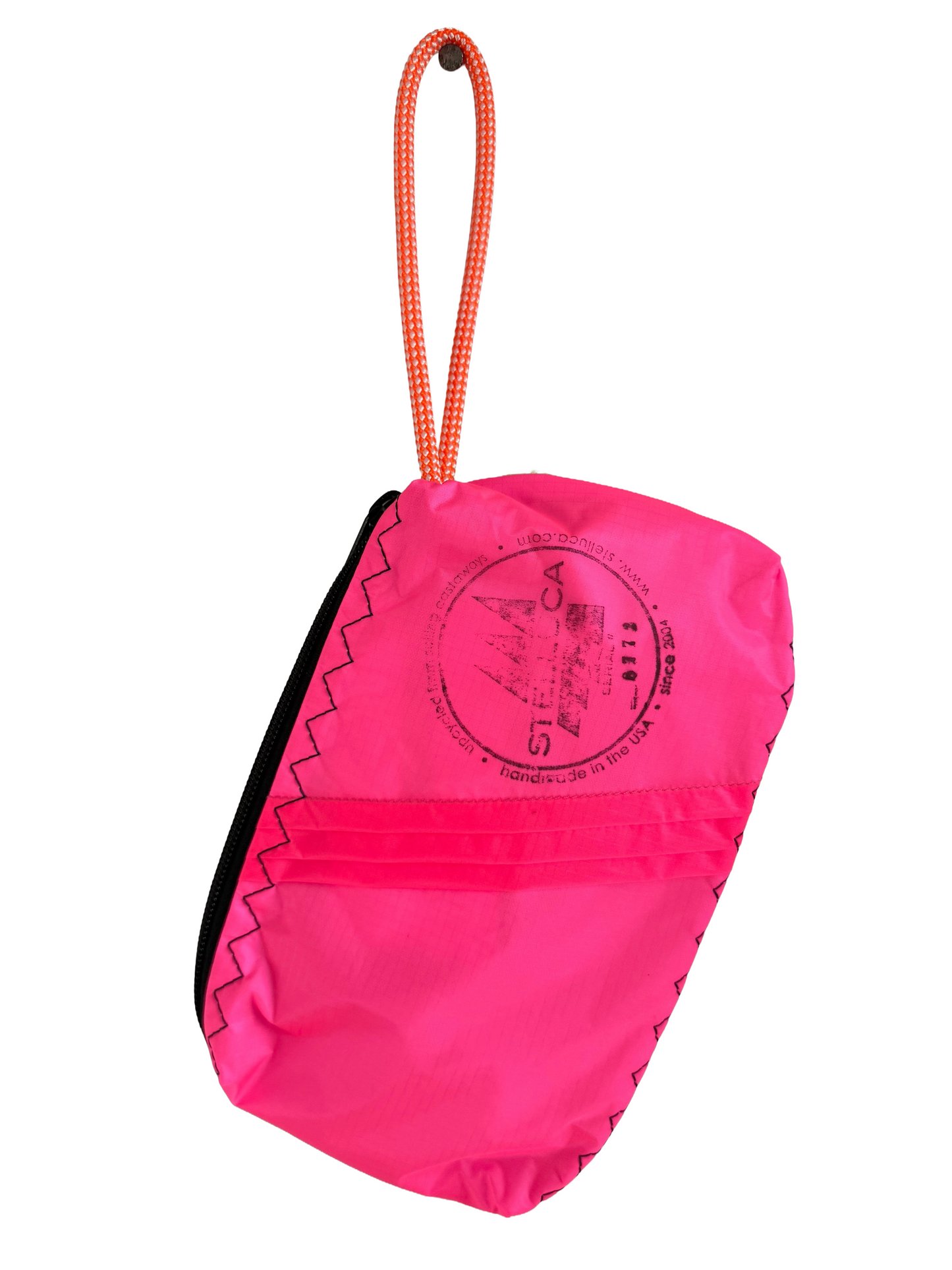 Green & Hot Pink Clutch with Orange Strap