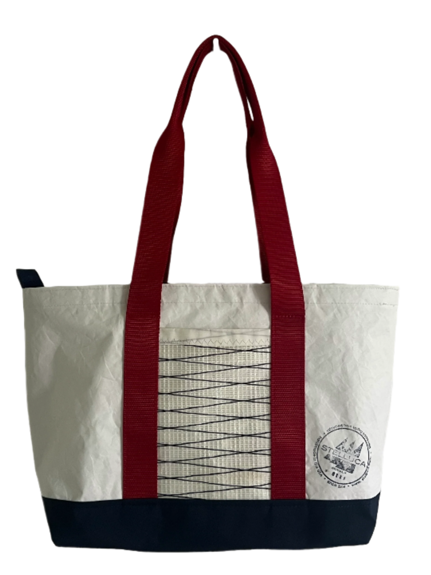 Red and Navy Blue City Tote #9