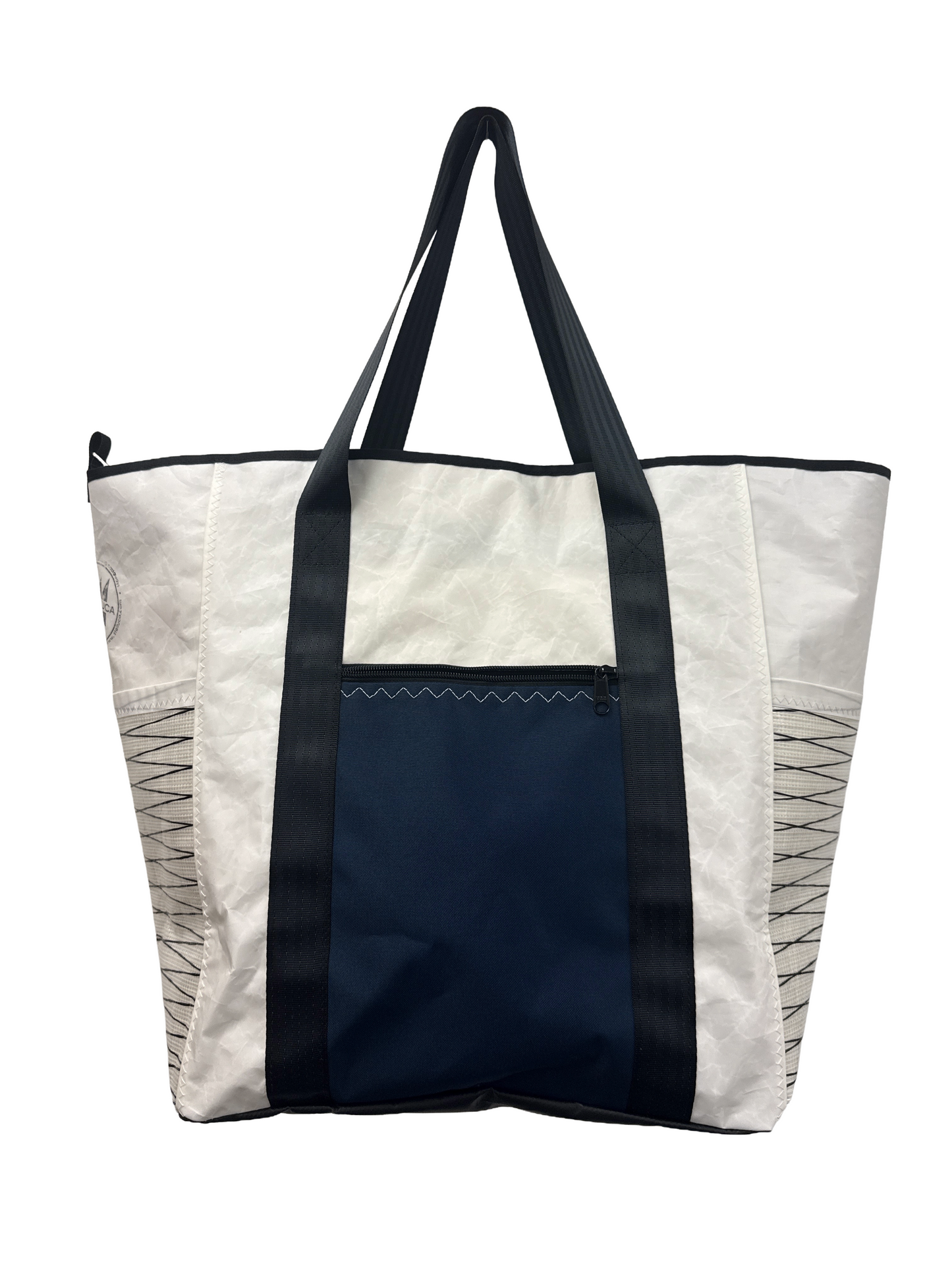 Pink & Yellow Striped Beach Tote