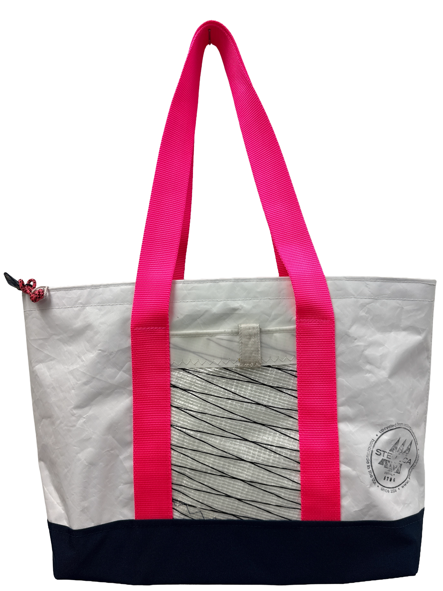 Pink & Yellow Striped City Tote