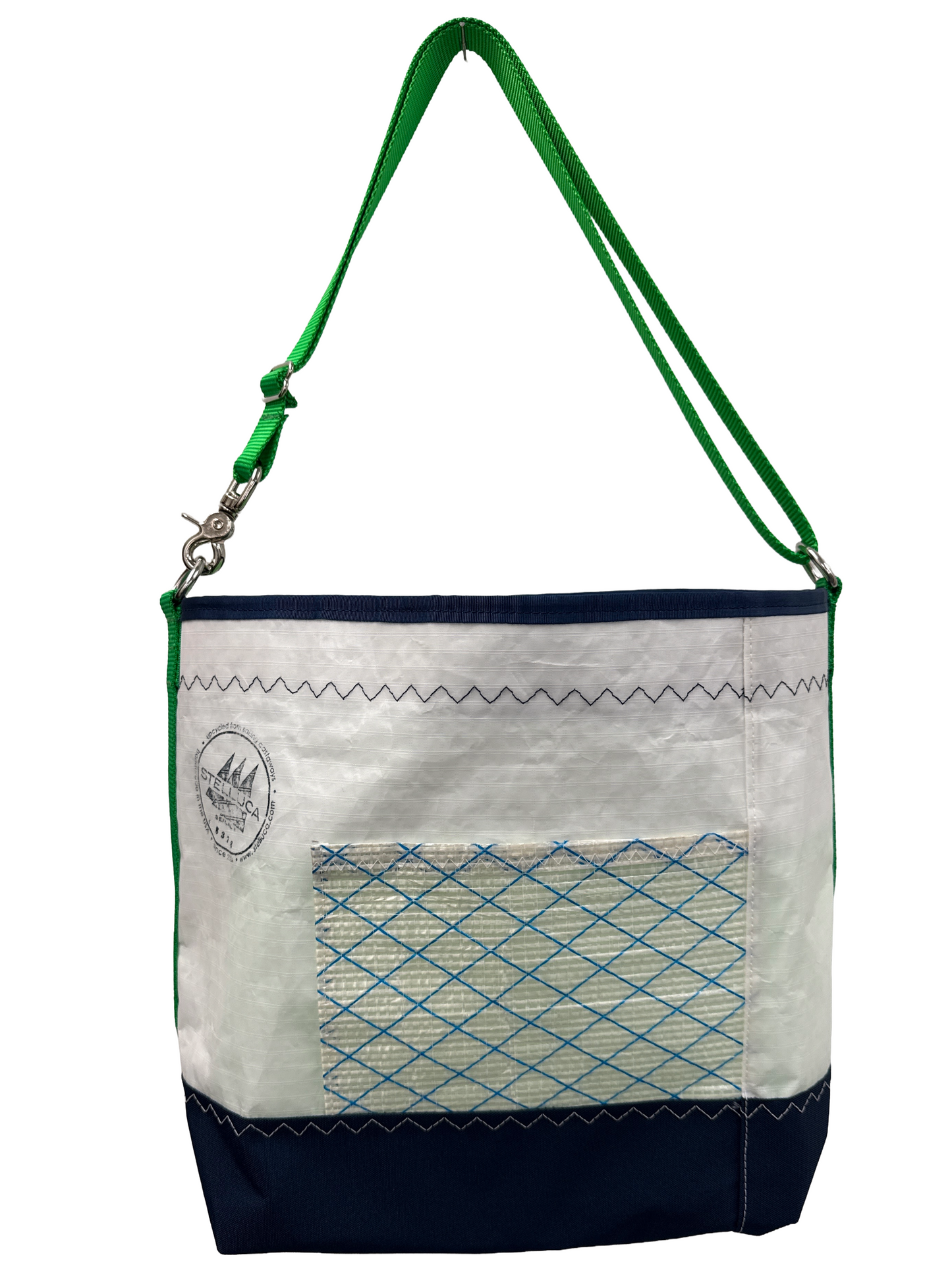 Pink Striped Crossbody Large