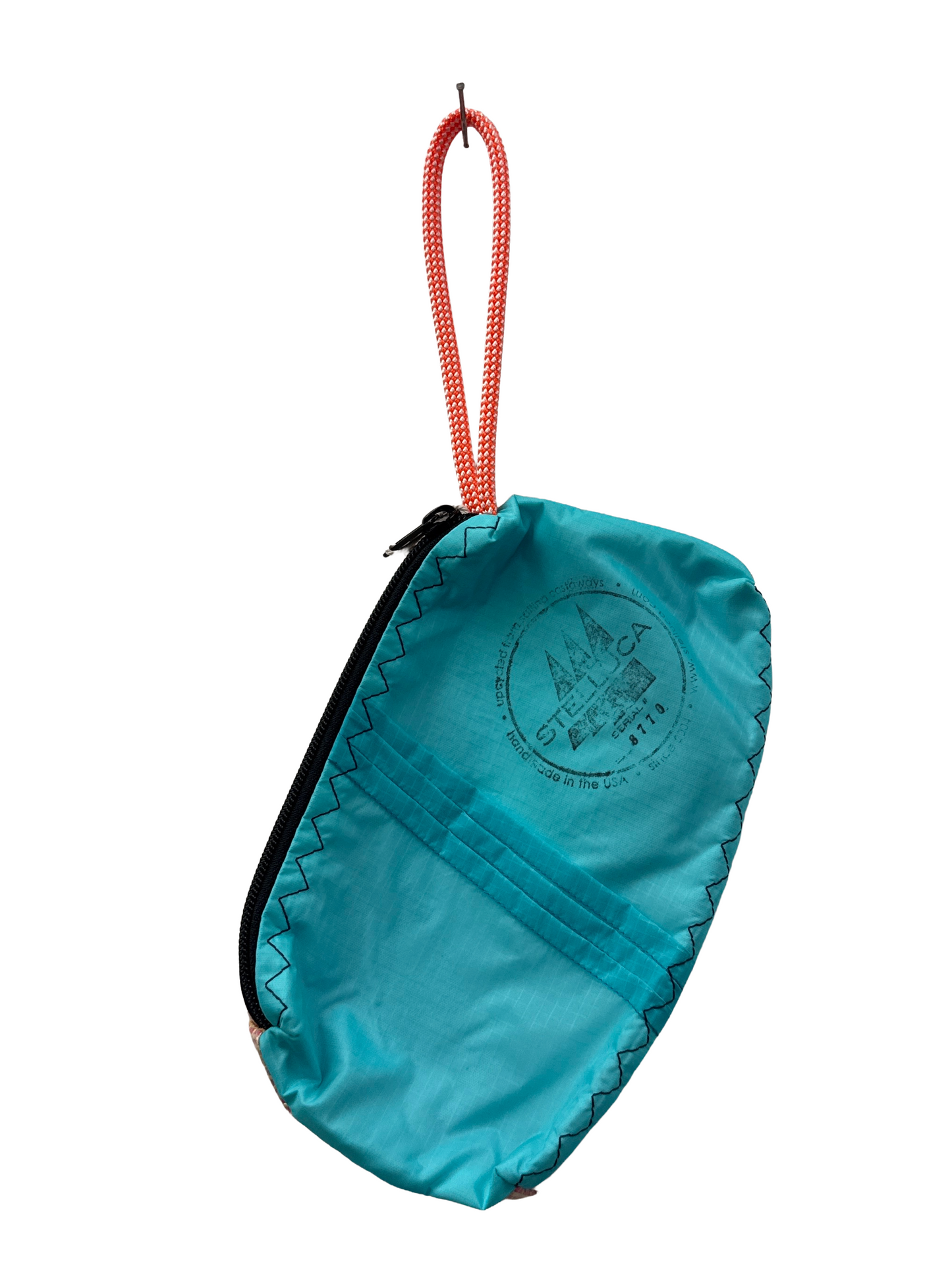 Red & Blue Clutch with Orange Strap