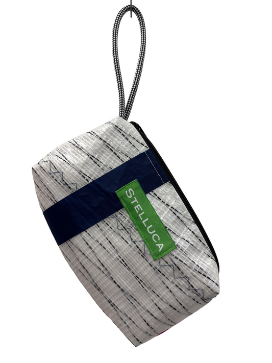 Blue Striped Clutch