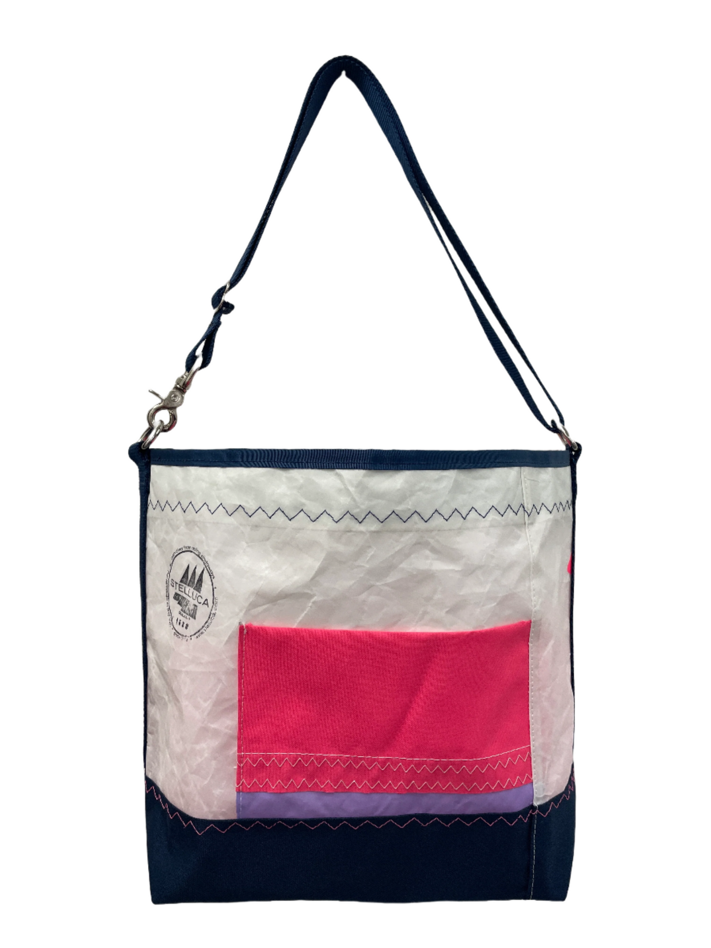 Hot Pink & Navy Crossbody Large