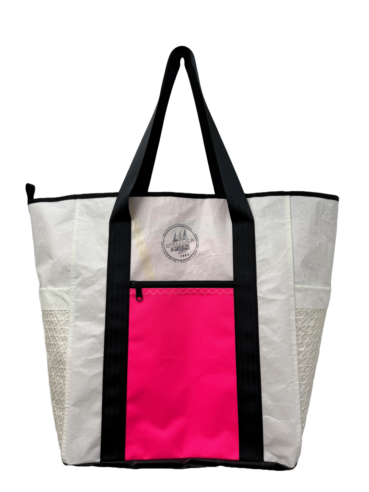 Navy & Pink Beach Tote