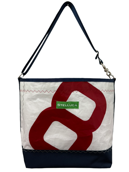 Red & Navy Crossbody Large #8