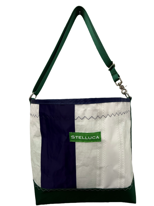 Navy & Green Crossbody Large