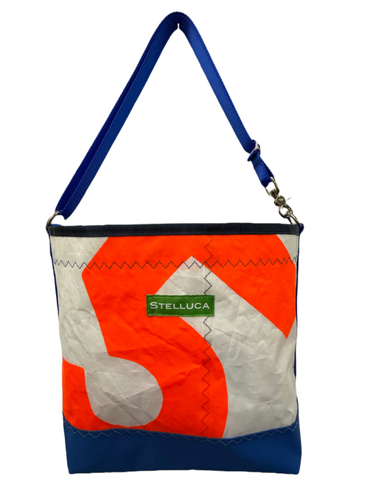 Bright Orange & Blue Crossbody Large