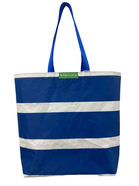 Blue Stripe Grocery Tote
