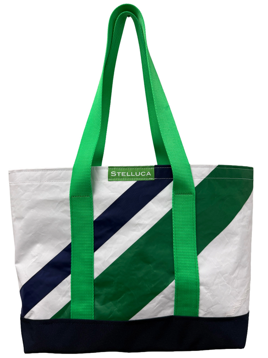 Green & Navy City Tote