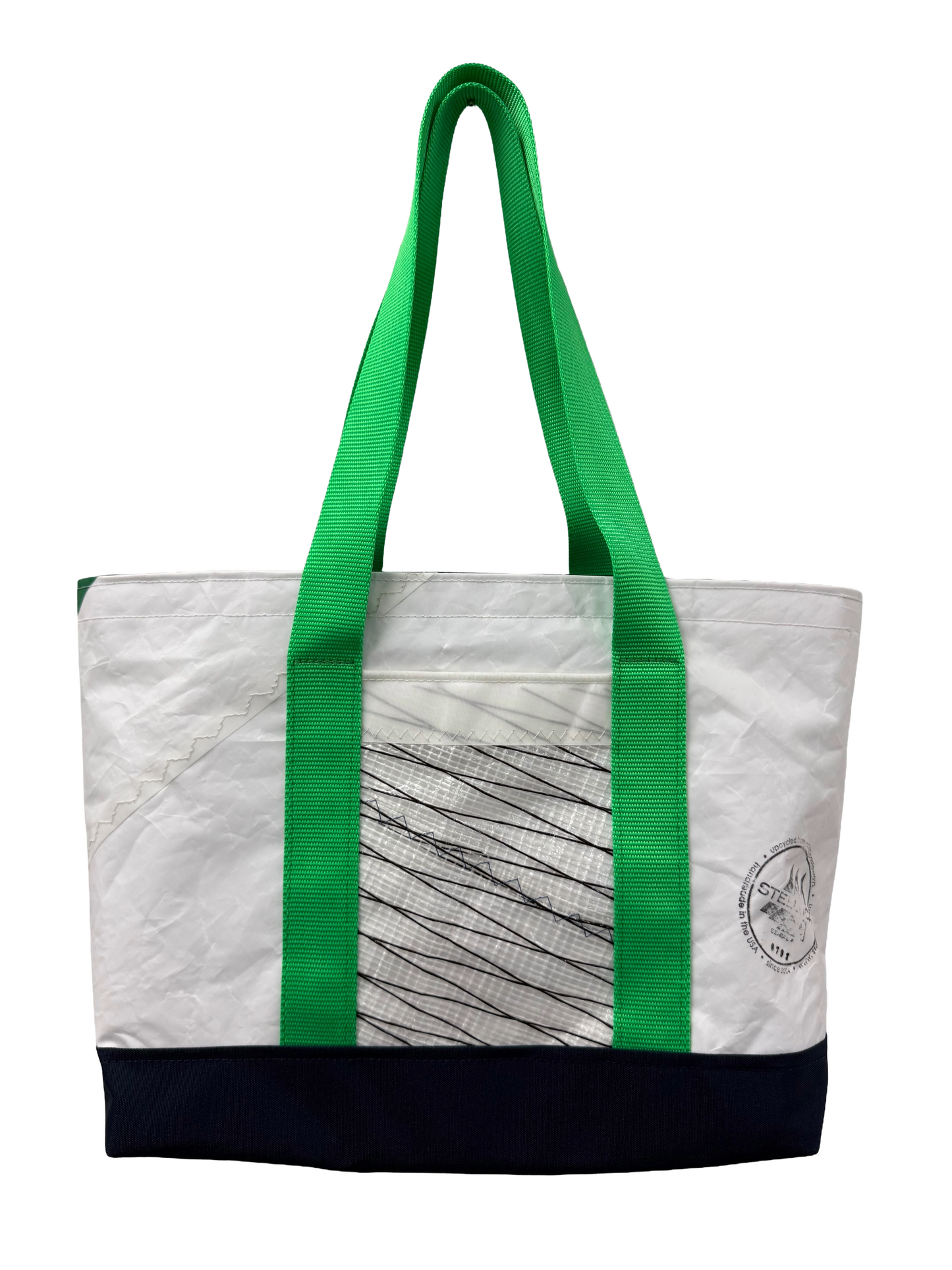 Green & Navy City Tote