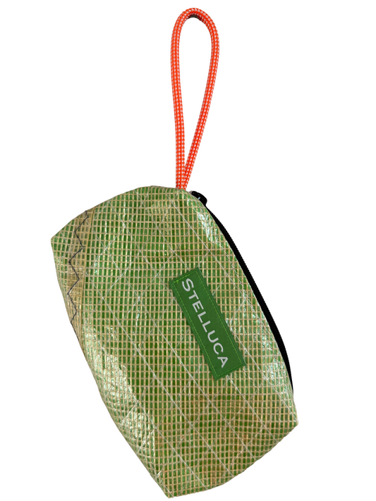 Green & Hot Pink Clutch with Orange Strap
