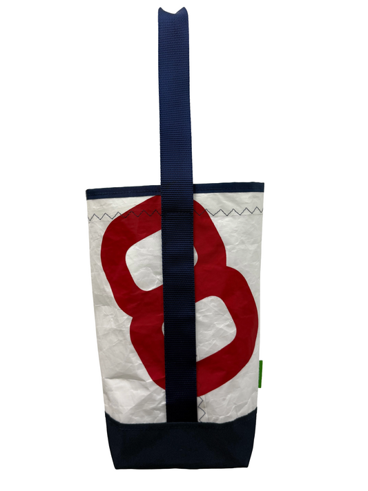 Navy/Red Wine Tote #8