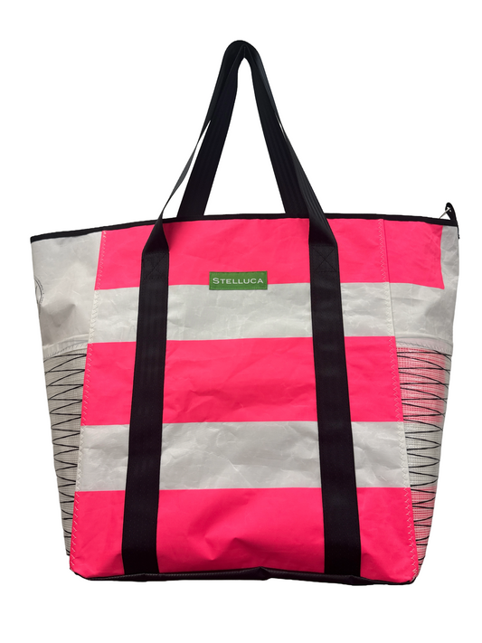 Pink Striped Beach Tote