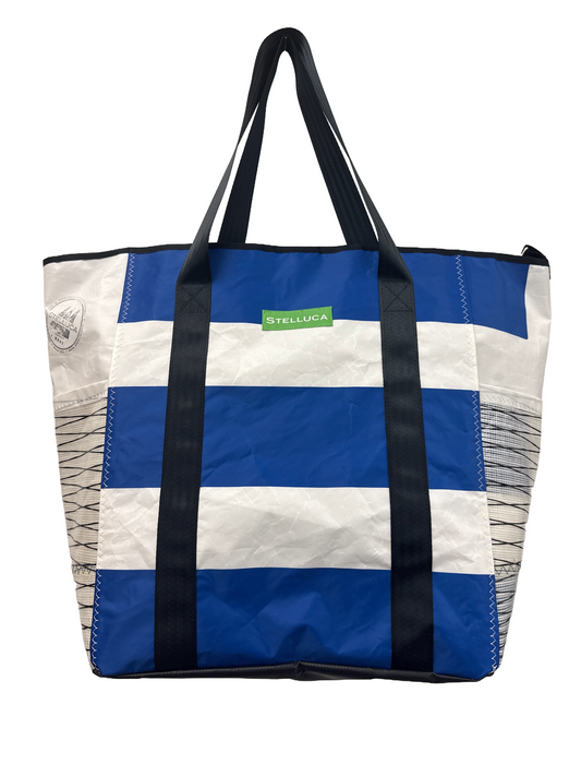 Blue Striped Beach Tote