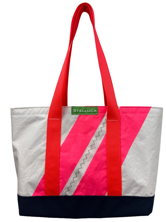Pink Striped City Tote