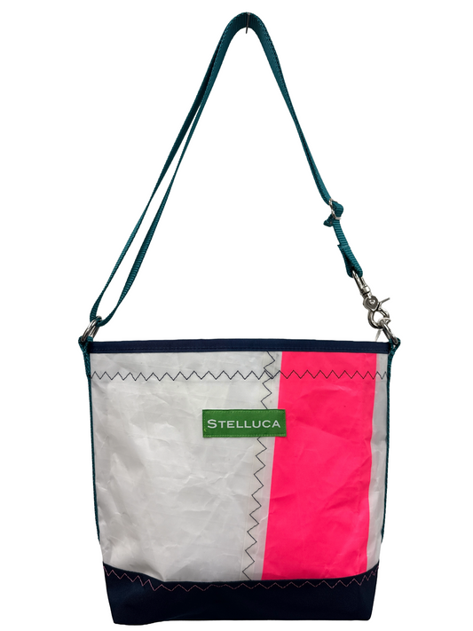 Pink Striped Crossbody Medium